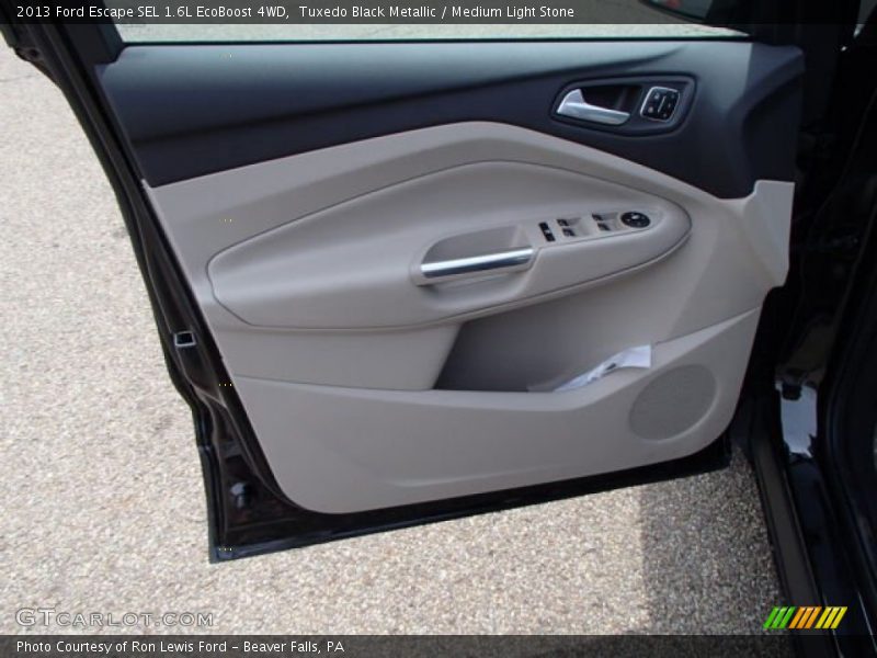 Tuxedo Black Metallic / Medium Light Stone 2013 Ford Escape SEL 1.6L EcoBoost 4WD