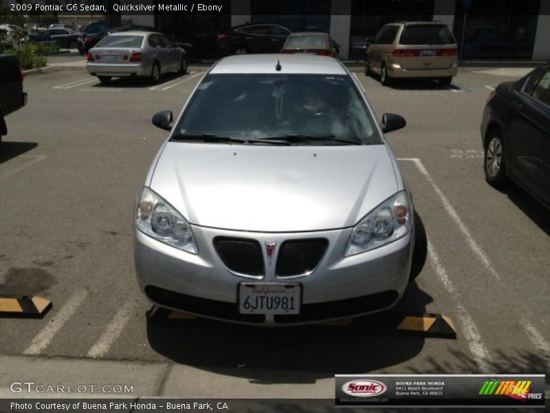 Quicksilver Metallic / Ebony 2009 Pontiac G6 Sedan