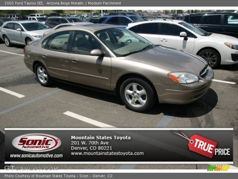 Arizona Beige Metallic / Medium Parchment 2003 Ford Taurus SES