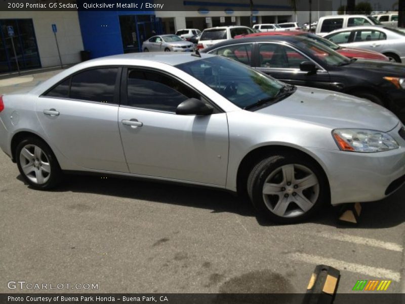 Quicksilver Metallic / Ebony 2009 Pontiac G6 Sedan