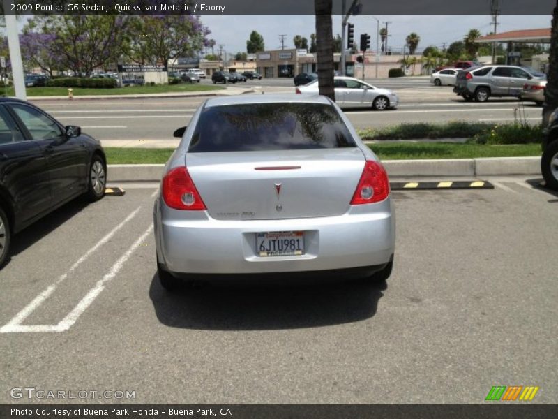 Quicksilver Metallic / Ebony 2009 Pontiac G6 Sedan
