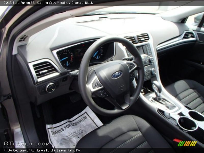 Sterling Gray Metallic / Charcoal Black 2013 Ford Fusion SE