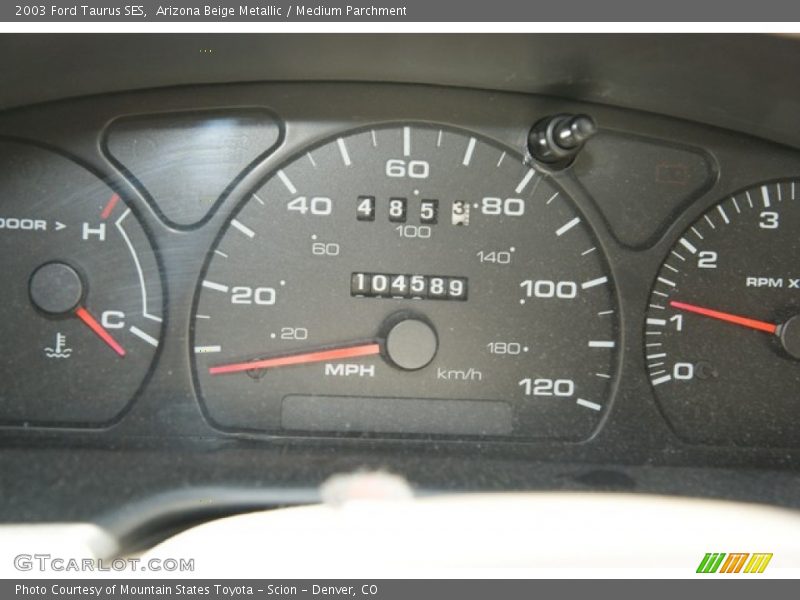 Arizona Beige Metallic / Medium Parchment 2003 Ford Taurus SES