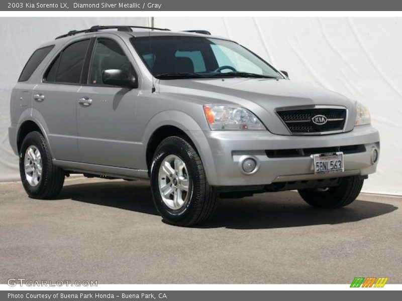 Diamond Silver Metallic / Gray 2003 Kia Sorento LX