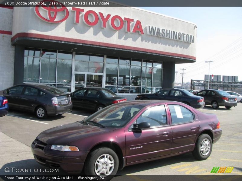 Deep Cranberry Red Pearl / Agate 2000 Dodge Stratus SE