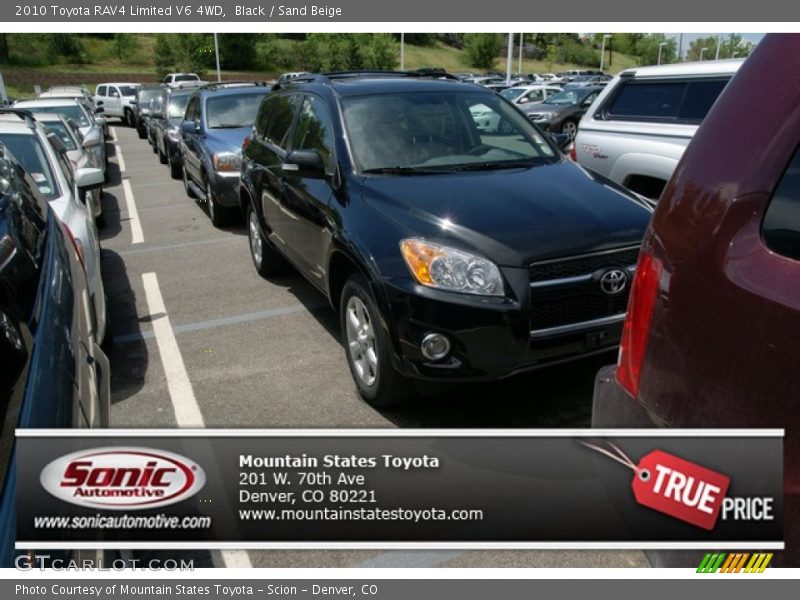 Black / Sand Beige 2010 Toyota RAV4 Limited V6 4WD