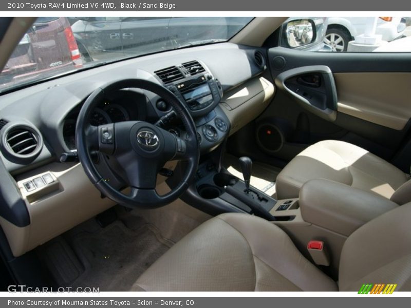 Black / Sand Beige 2010 Toyota RAV4 Limited V6 4WD