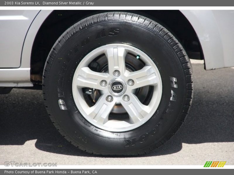 Diamond Silver Metallic / Gray 2003 Kia Sorento LX