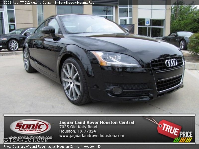Brilliant Black / Magma Red 2008 Audi TT 3.2 quattro Coupe