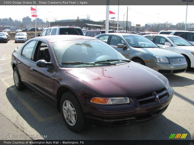 Deep Cranberry Red Pearl / Agate 2000 Dodge Stratus SE