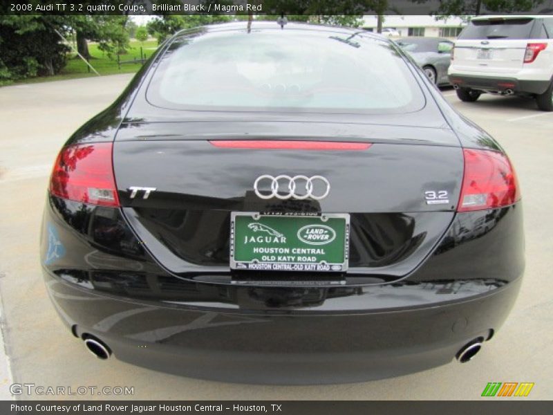 Brilliant Black / Magma Red 2008 Audi TT 3.2 quattro Coupe