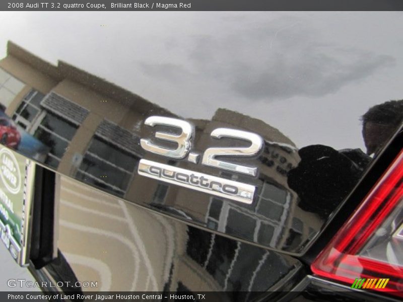 Brilliant Black / Magma Red 2008 Audi TT 3.2 quattro Coupe