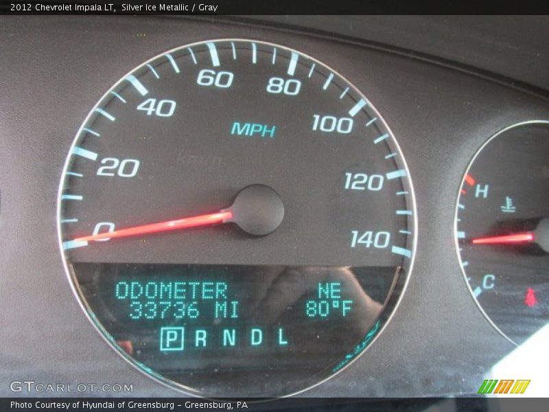 Silver Ice Metallic / Gray 2012 Chevrolet Impala LT
