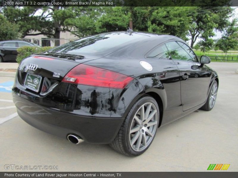 Brilliant Black / Magma Red 2008 Audi TT 3.2 quattro Coupe