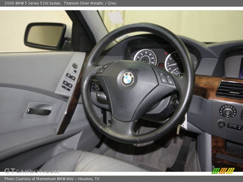 Titanium Silver Metallic / Grey 2006 BMW 5 Series 530i Sedan