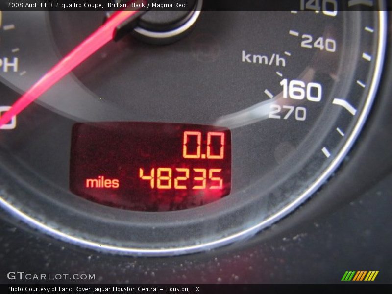 Brilliant Black / Magma Red 2008 Audi TT 3.2 quattro Coupe