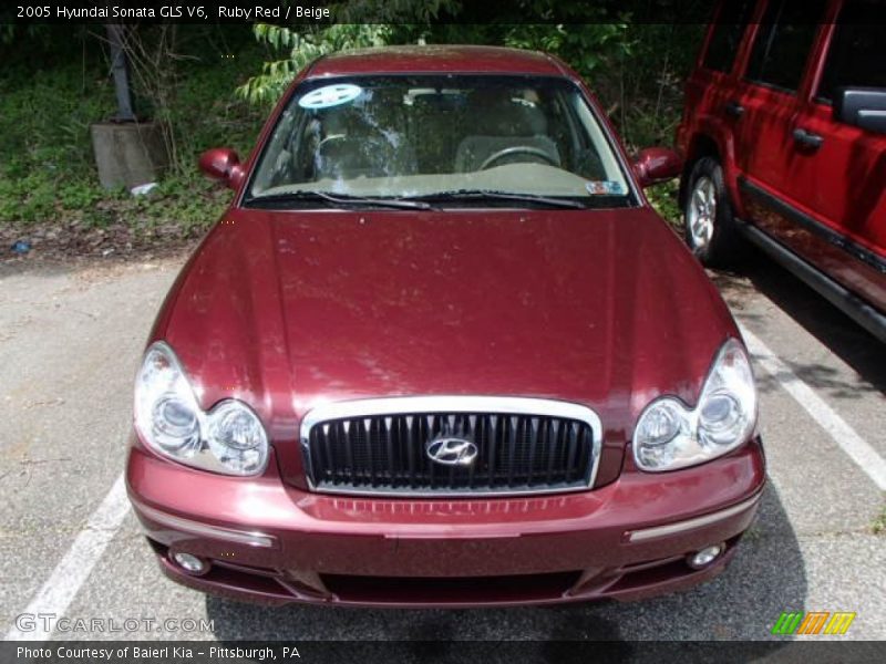 Ruby Red / Beige 2005 Hyundai Sonata GLS V6