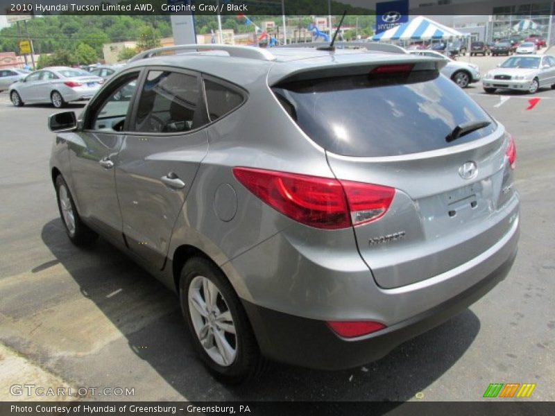 Graphite Gray / Black 2010 Hyundai Tucson Limited AWD