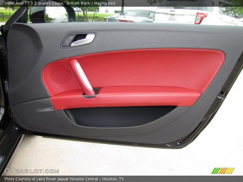 Brilliant Black / Magma Red 2008 Audi TT 3.2 quattro Coupe