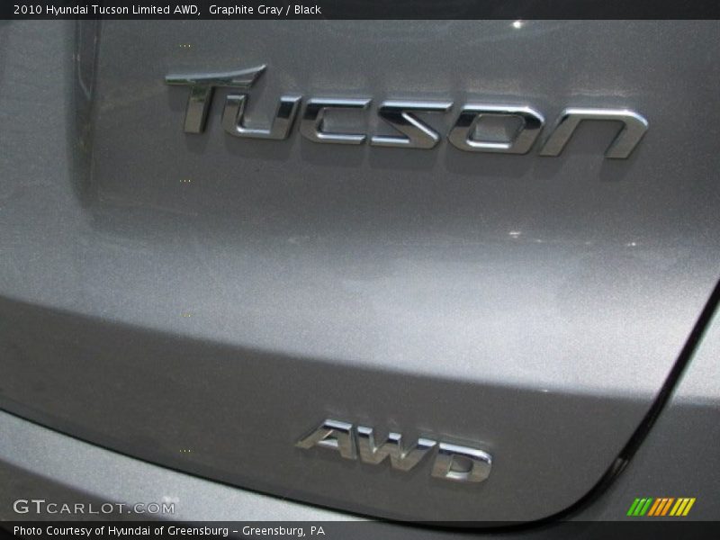 Graphite Gray / Black 2010 Hyundai Tucson Limited AWD