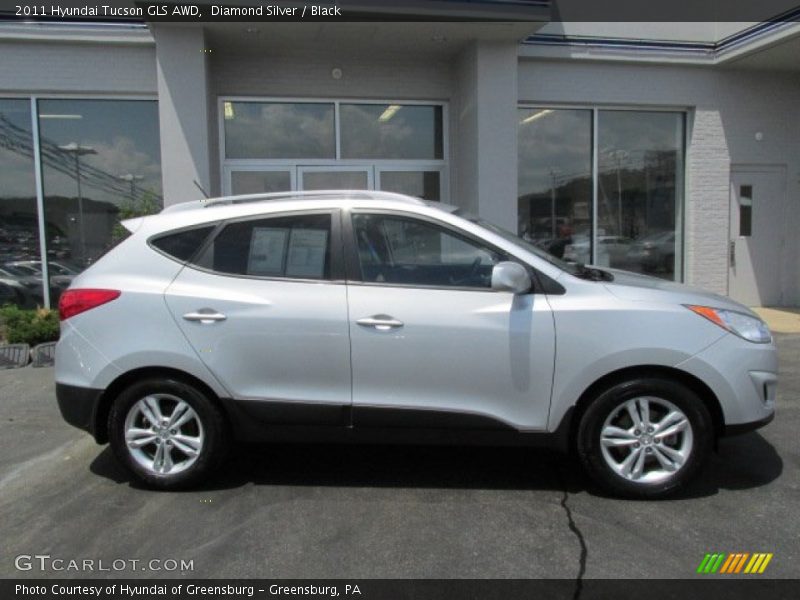 Diamond Silver / Black 2011 Hyundai Tucson GLS AWD