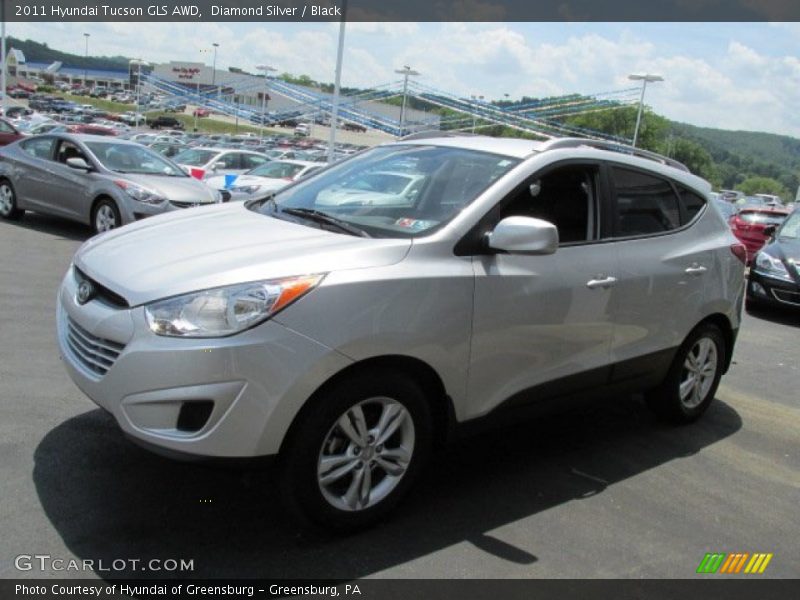 Diamond Silver / Black 2011 Hyundai Tucson GLS AWD