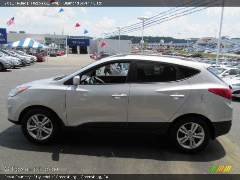 Diamond Silver / Black 2011 Hyundai Tucson GLS AWD