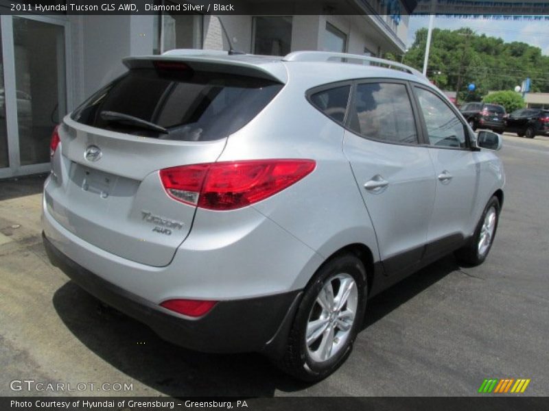 Diamond Silver / Black 2011 Hyundai Tucson GLS AWD