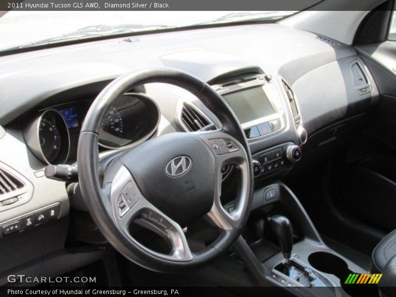 Diamond Silver / Black 2011 Hyundai Tucson GLS AWD