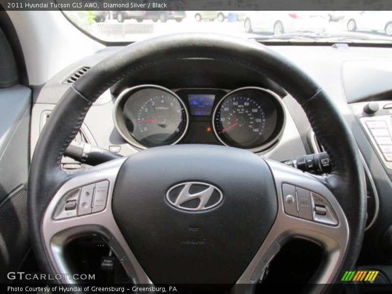 Diamond Silver / Black 2011 Hyundai Tucson GLS AWD