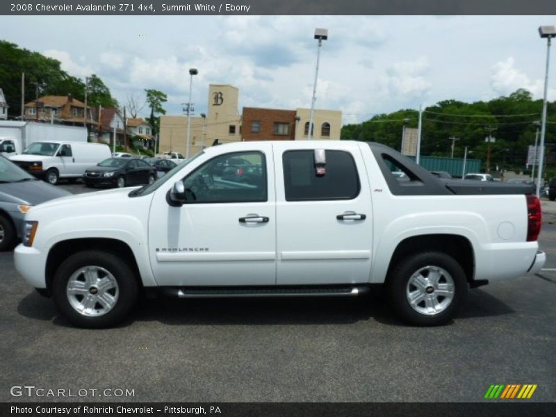 Summit White / Ebony 2008 Chevrolet Avalanche Z71 4x4