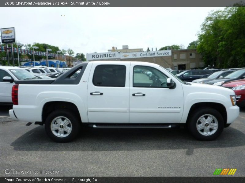 Summit White / Ebony 2008 Chevrolet Avalanche Z71 4x4