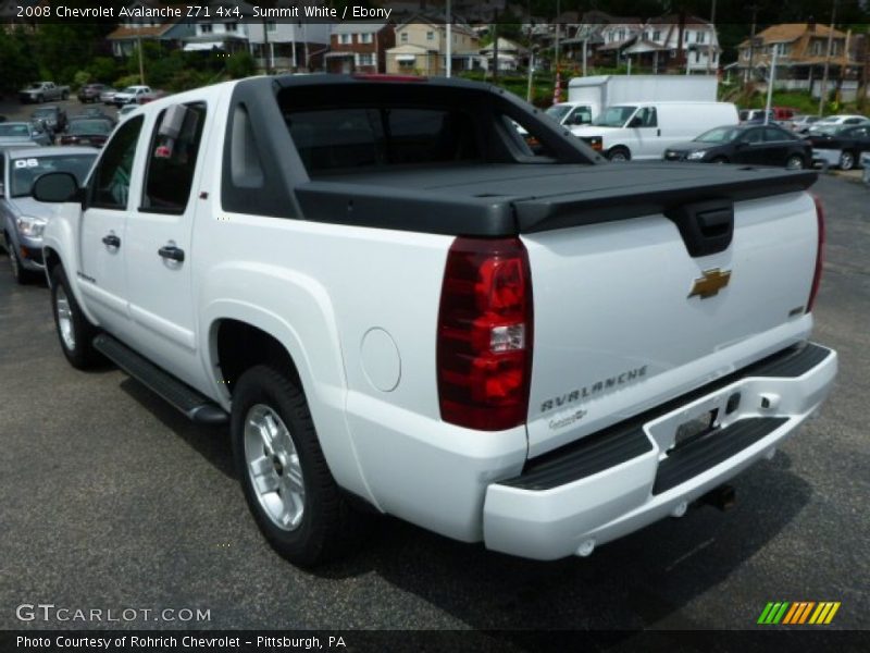 Summit White / Ebony 2008 Chevrolet Avalanche Z71 4x4