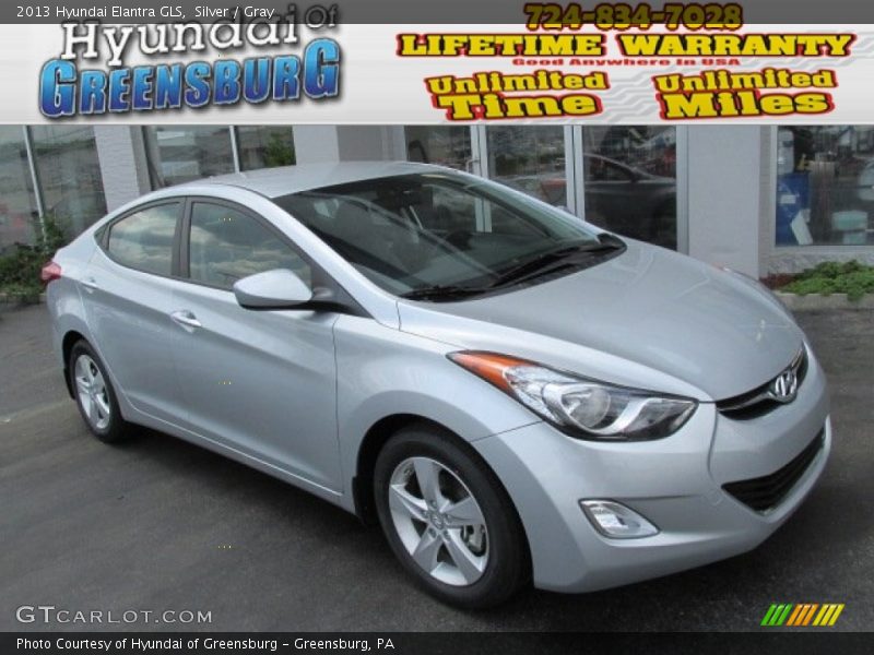 Silver / Gray 2013 Hyundai Elantra GLS