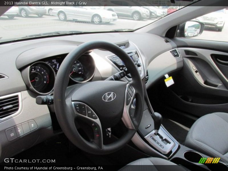 Midnight Black / Gray 2013 Hyundai Elantra GLS