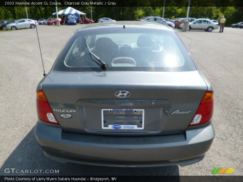 Charcoal Gray Metallic / Gray 2003 Hyundai Accent GL Coupe