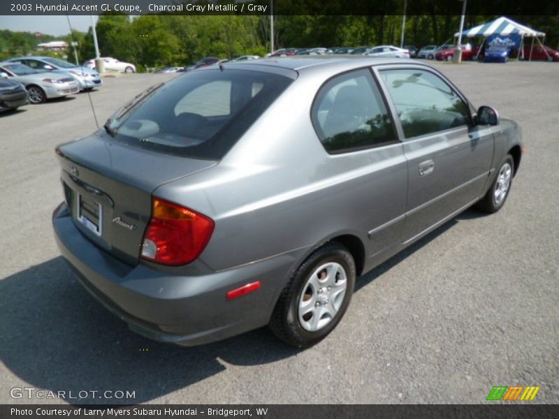 Charcoal Gray Metallic / Gray 2003 Hyundai Accent GL Coupe