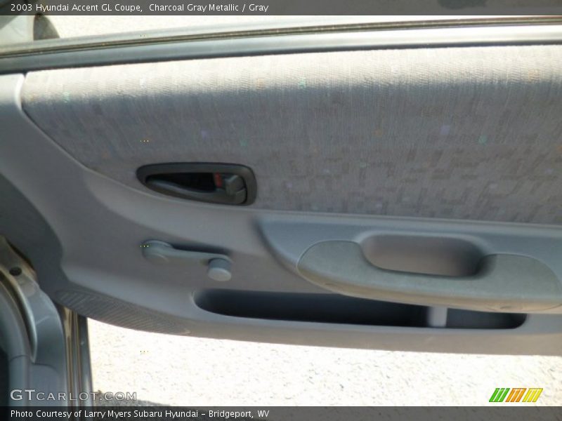 Charcoal Gray Metallic / Gray 2003 Hyundai Accent GL Coupe