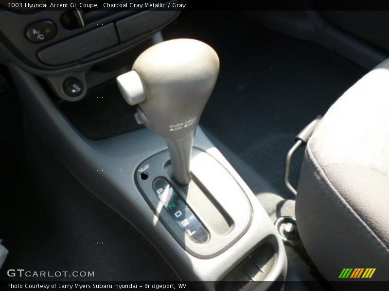 Charcoal Gray Metallic / Gray 2003 Hyundai Accent GL Coupe