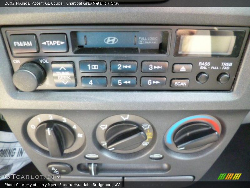 Charcoal Gray Metallic / Gray 2003 Hyundai Accent GL Coupe