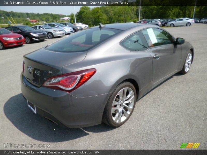 Gran Premio Gray / Red Leather/Red Cloth 2013 Hyundai Genesis Coupe 3.8 R-Spec