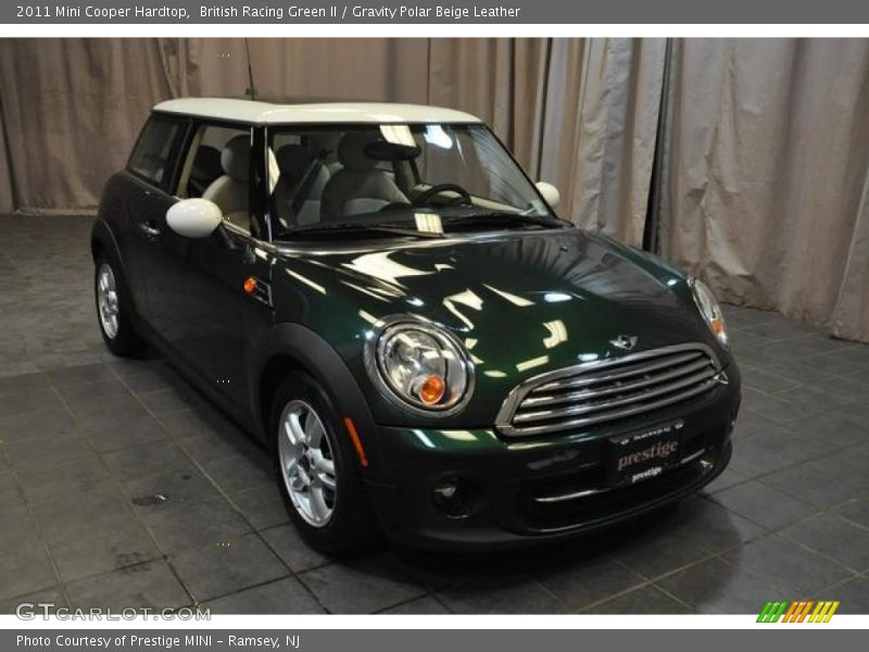 British Racing Green II / Gravity Polar Beige Leather 2011 Mini Cooper Hardtop