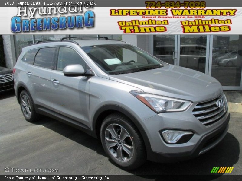 Iron Frost / Black 2013 Hyundai Santa Fe GLS AWD
