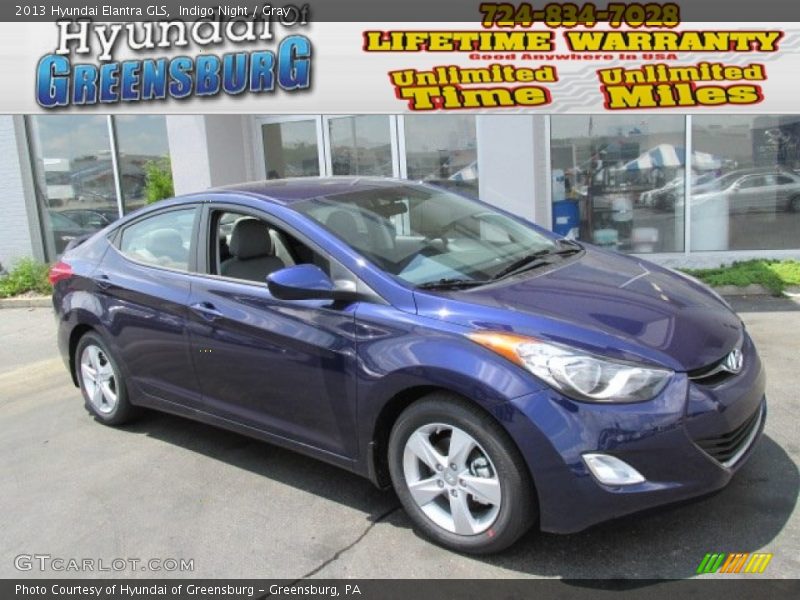 Indigo Night / Gray 2013 Hyundai Elantra GLS