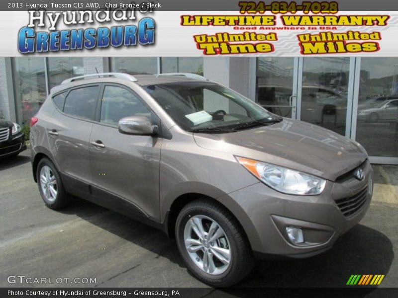 Chai Bronze / Black 2013 Hyundai Tucson GLS AWD