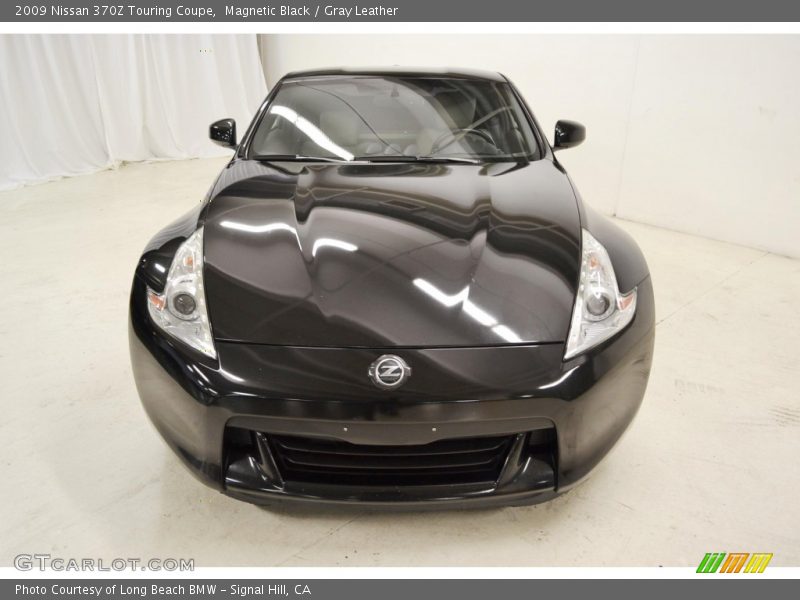 Magnetic Black / Gray Leather 2009 Nissan 370Z Touring Coupe