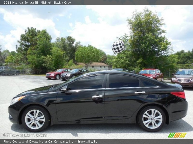 Midnight Black / Gray 2011 Hyundai Sonata SE