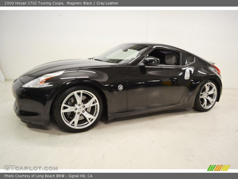 Magnetic Black / Gray Leather 2009 Nissan 370Z Touring Coupe