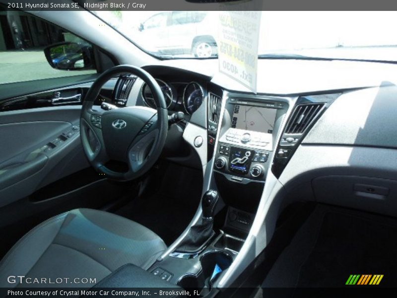 Midnight Black / Gray 2011 Hyundai Sonata SE
