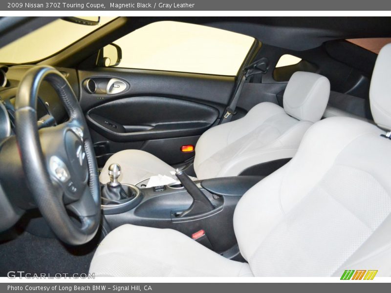 Magnetic Black / Gray Leather 2009 Nissan 370Z Touring Coupe